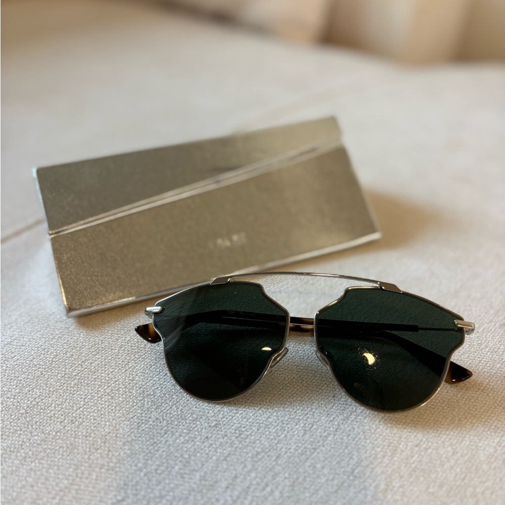 Dior Aviator Mirrored Tortoise Sunglasses